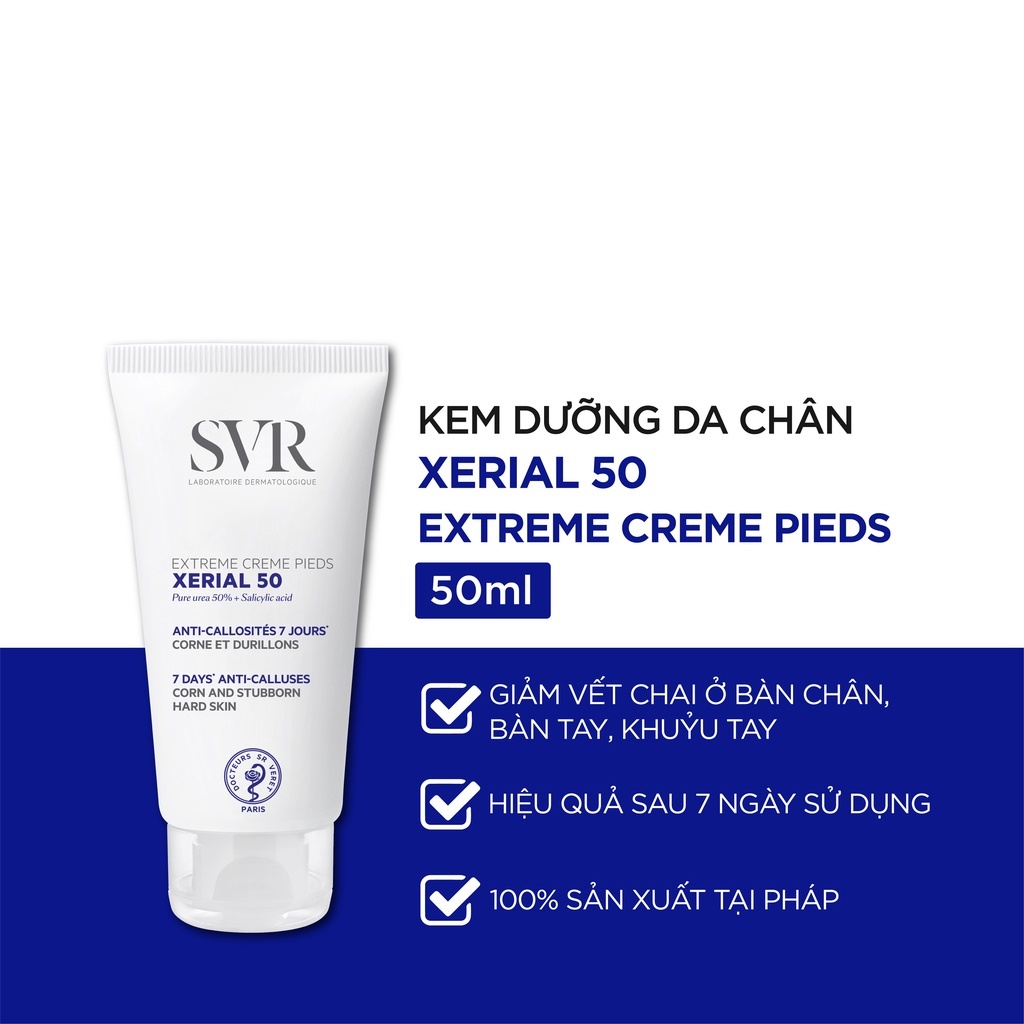 Kem cho da tay và da chân - SVR XERIAL 50 Extreme Creme Pieds 50ml