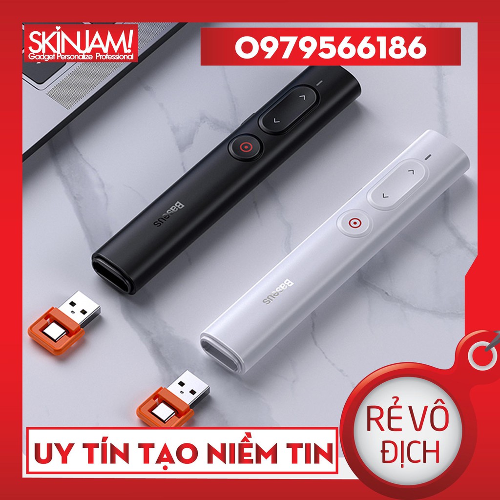 Bút Laser Trình Chiếu Baseus Orange Dot Wireless Presenter - Hàng Chính Hãng Baseus