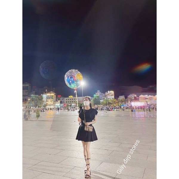 Giày sandanl cao gót chiến binh cột dây siêu hót 7p mã 853(kèm hình thật)