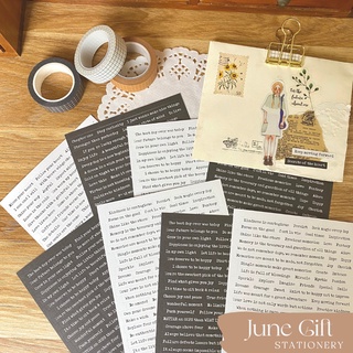 Sticker câu quotes trắng đen trang trí sổ, bullet journal