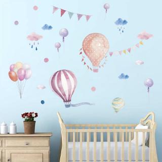 Miếng Dán Tường Pvc Hình Khinh Khí Cầu Hoạt Hình Đáng Yêu