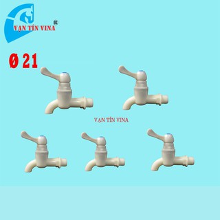 Combo 5 vòi cấp nước nhựa trắng/ xanh cvp - ø 21