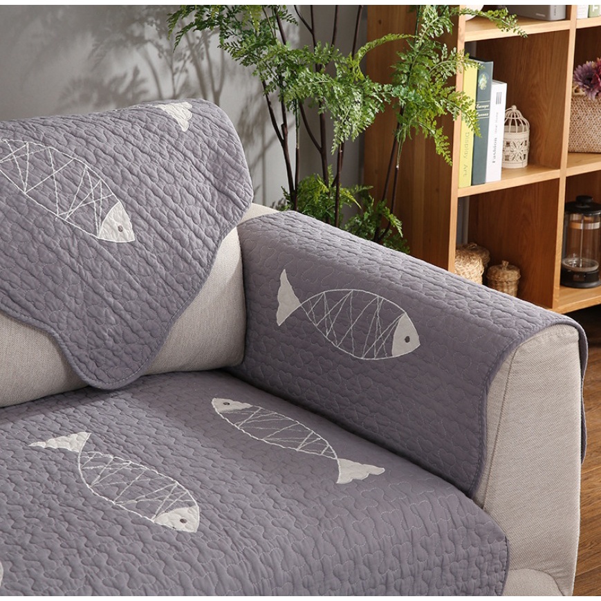 Thảm sofa Cá xám 5 con - TSF009