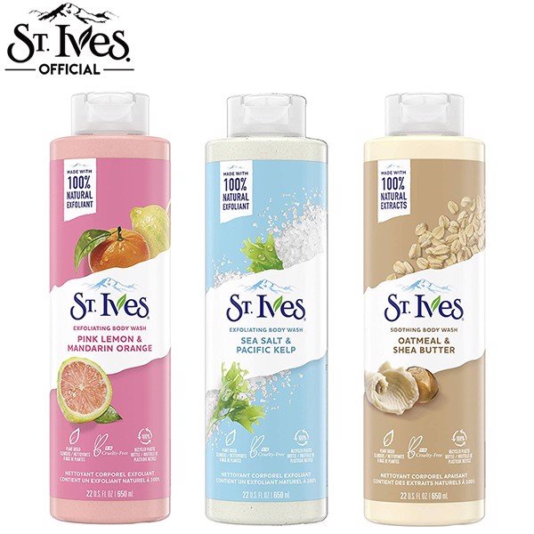 Sữa Tắm St.Ives Dưỡng Da Body Wash chai 650ml