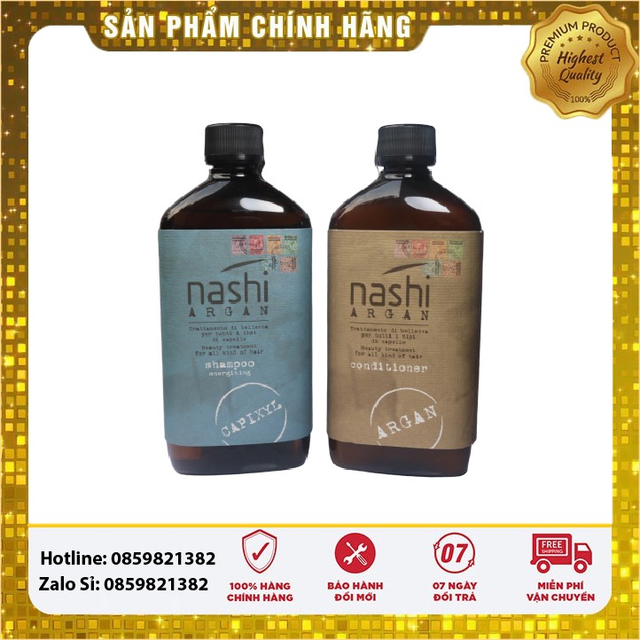 BỘ Dầu Gội Dầu Xả chống rụng và kích thích mọc tóc Nashi Capixyl 500ml*2