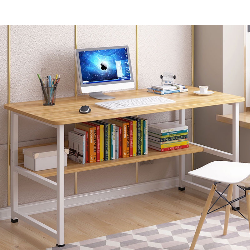 Bàn làm việc bàn học thông minh, bàn đa năng kèm giá sách mặt gỗ MDF chân sắt hiện đại- GM17