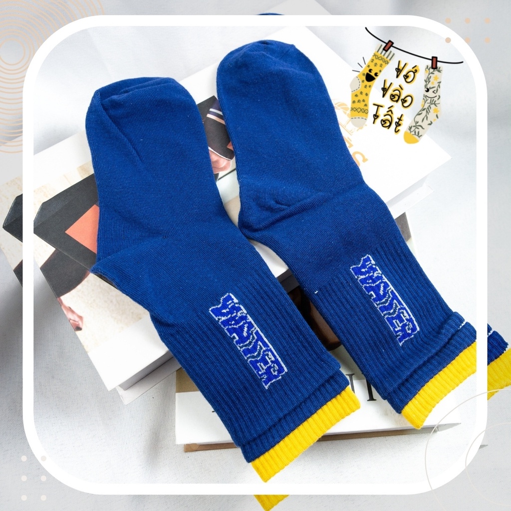 TẤT VỚ CỔ CAO UNISEX NHẤN 3 TẦNG CỰC ĐỘC