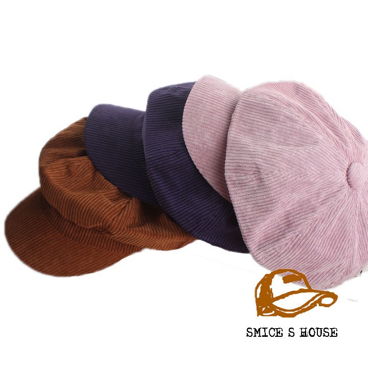 NÓN BERET NỒI MŨ NEWSBOY VẢI NHUNG CÓ CHUN CO GIÃN