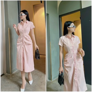 💕ĐẦM SƠMI CUT EO NHÚN THÂN XD 💕GIMI ( Kèm ảnh thật)