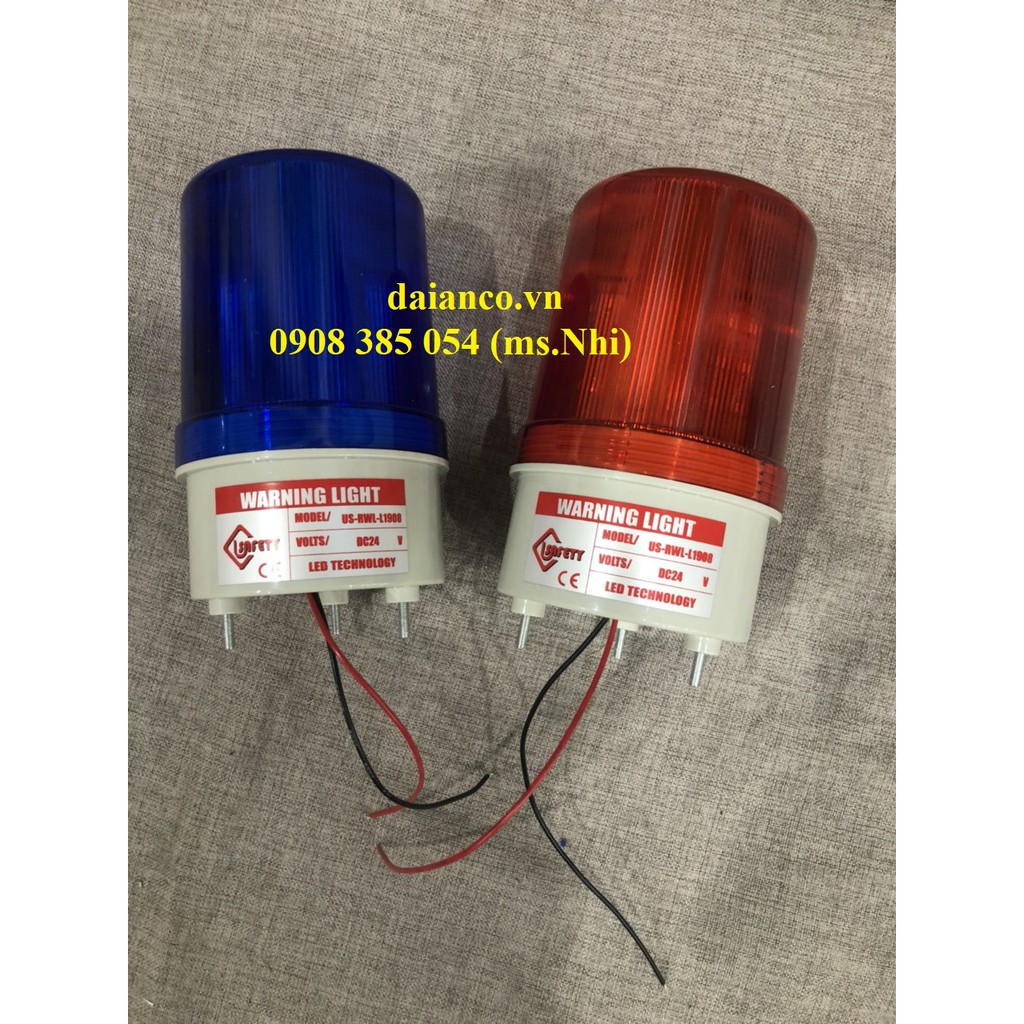 [HCM] Giảm giá đèn xoay cảnh báo 24V- Hình thật, 2 màu đỏ và xanh dương