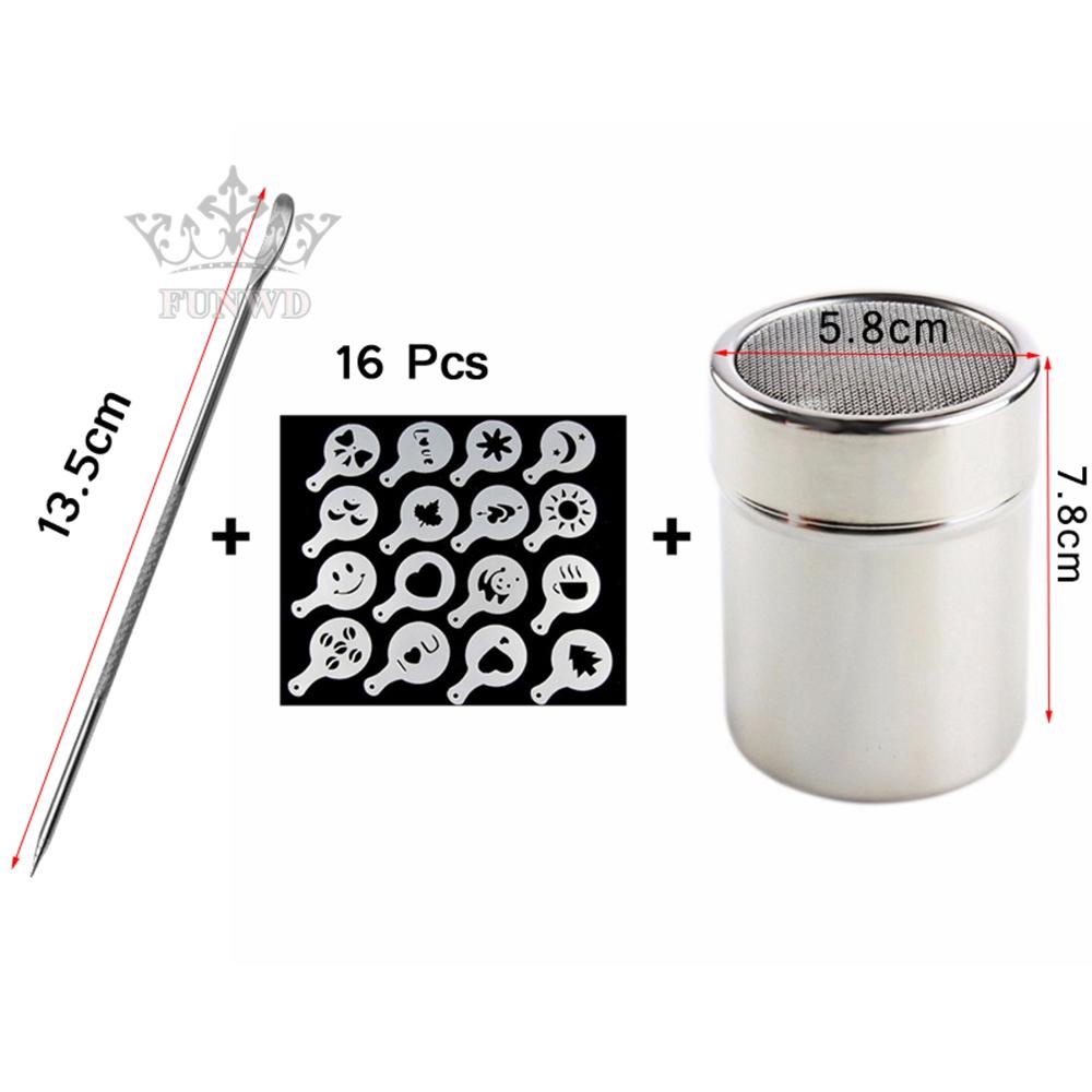 Latte Art tools Powder Duster Replace Stainless Steel Stencils Tool Accessories【Discount】