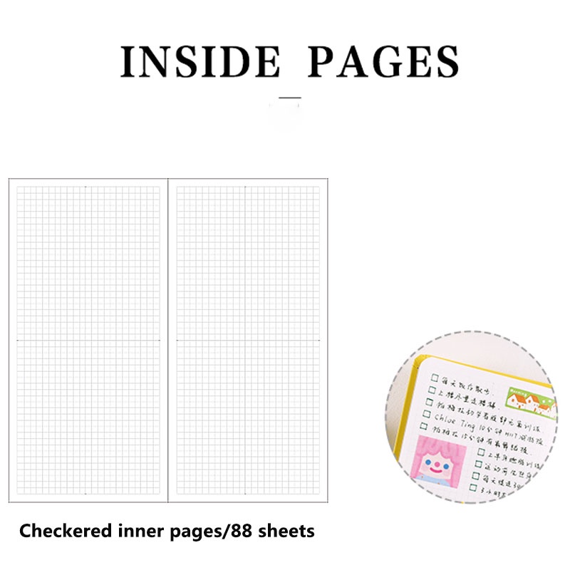 Sổ Tay Ghi Chú Sổ Ghi Kế Hoạch Với Bìa Bằng Giấy Gird Dòng Kinbor Flowery Kawaii