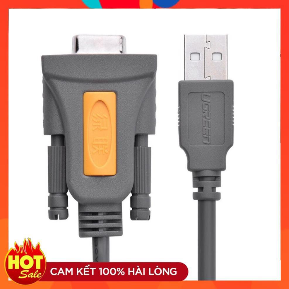 [Chính Hãng] Cáp chuyển đổi USB sang Com RS232 (DB9) dài 1,5m UGREEN 20201 - Hàng chính hãng bảo hành 18 tháng