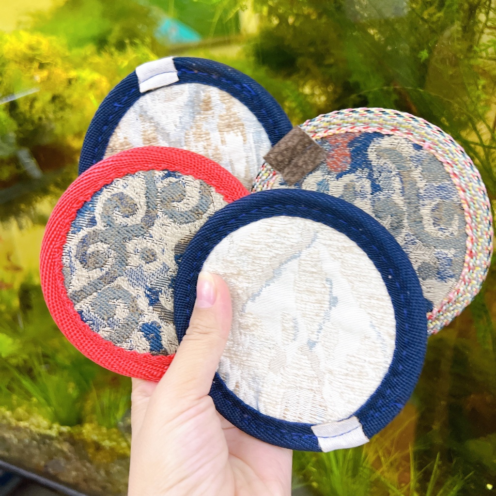 Đế Lót Ly Vải 9.5cm Cao Cấp - lót ly bằng vải siêu thấm nước vuông và tròn