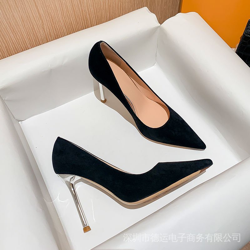 Giày Cao Gót Màu Đen Quyến Rũ Thời Trang Cho Nữ
