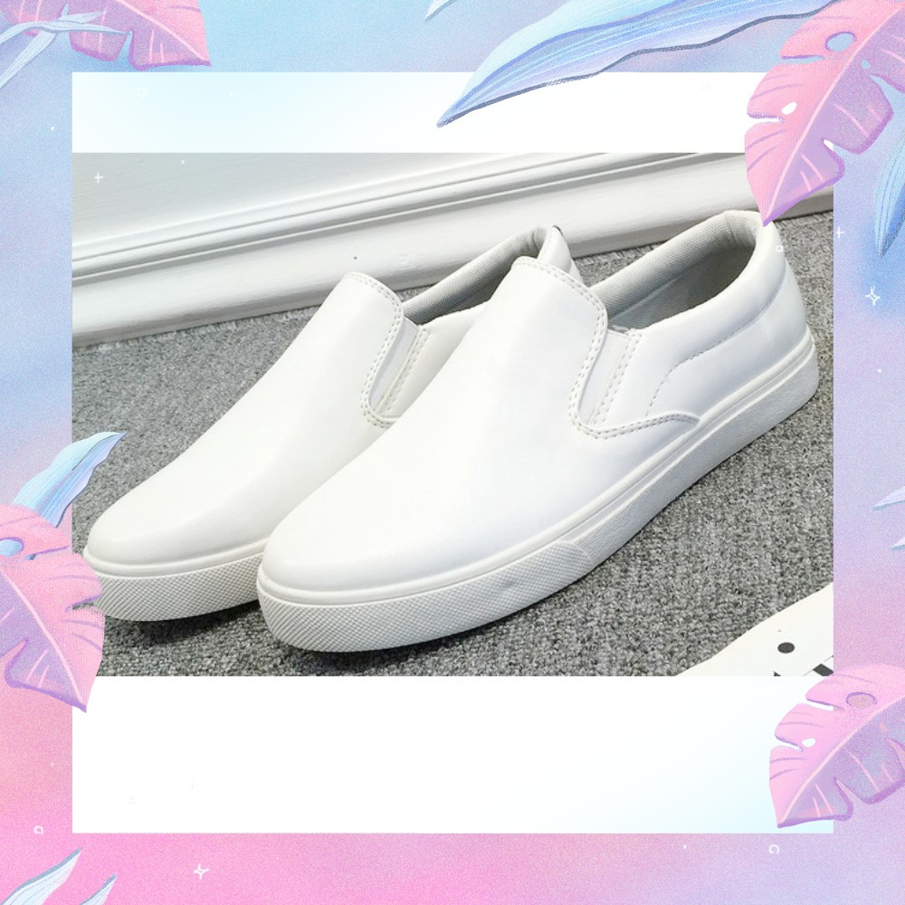 👑 ️🎯️ Giày LƯỜI SLIP-ON DA Nam ░M16 ( TRẮNG ) Hot FASHION FULL BOX 🐊