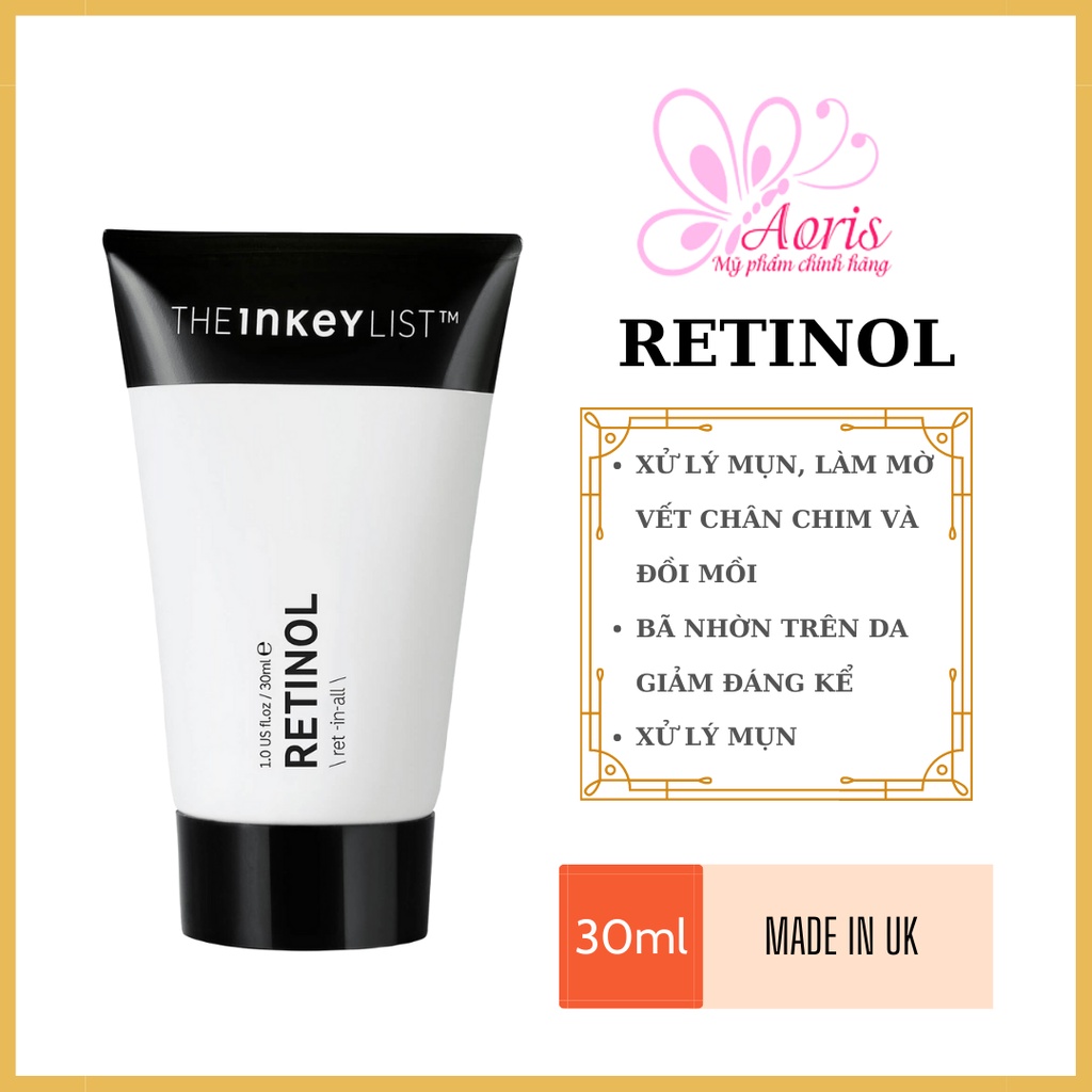 [Auth- Full Bill]Tinh chất lão hóa The Inkey List Retinol Serum 30ml - The Inkey List Retinol