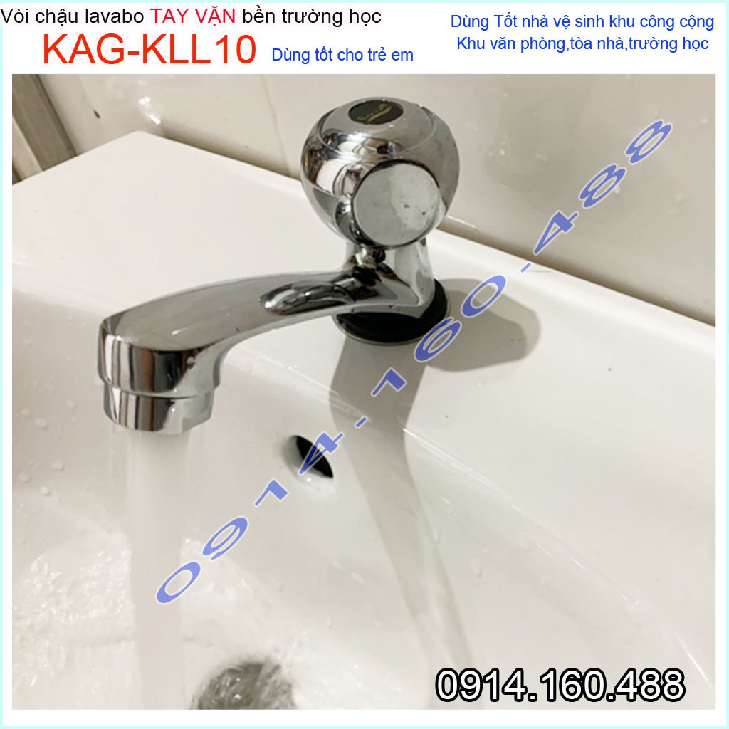 Vòi lavabo lạnh KAG-KLL10, vòi chậu rửa mặt tay vặn trái dưa cao cấp nước chảy mạnh sử dụng tốt