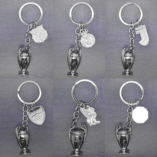 Móc khóa cup inox kèm logo đội bóng Mu chelsea barca  real