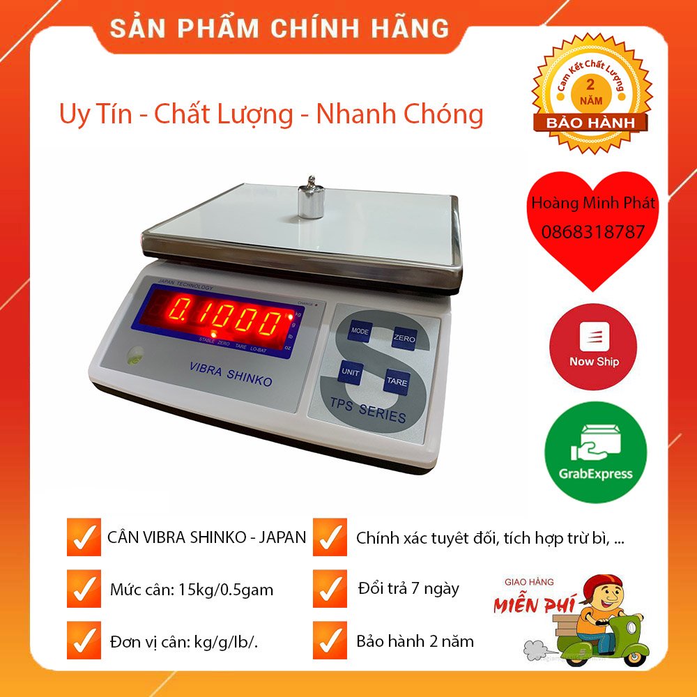 CÂN ĐIỆN TỬ CAO CẤP 15kg/0.5g - 30kg/1g Vibra Shinko Nhật Bản - Bảo hành 2 năm [ sẵn hàng ]