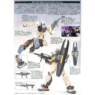 Mô Hình Lắp Ráp HG UC MSA-003 Nemo (Unicorn Desert Color Ver.)