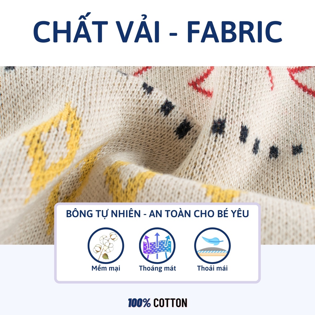 Áo len cổ tròn bé gái 27Kids 27Home áo len mùa đông dài tay nữ cho trẻ từ 2-10 tuổi GLSW1