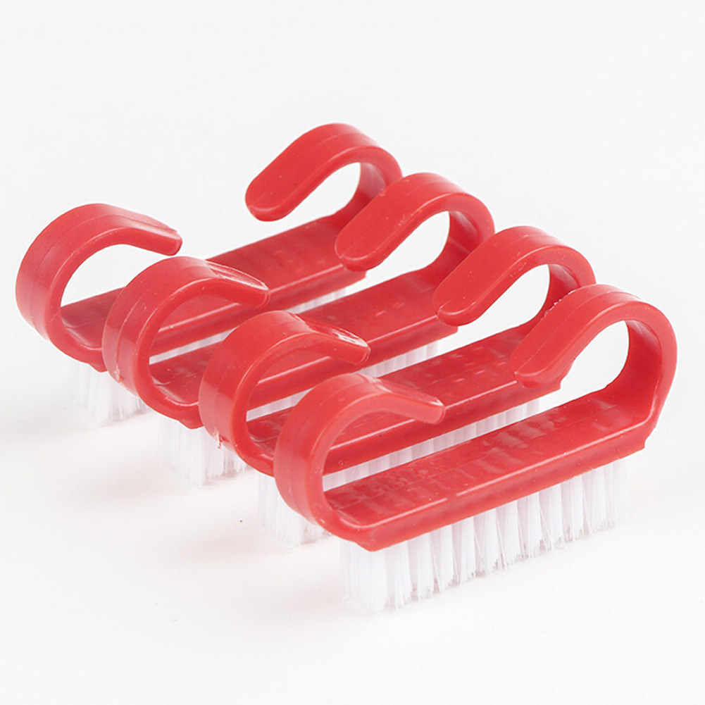 [Hàng mới về] Bàn Chải Làm Sạch Móng Tay Hình Chiếc Sừng Bằng Nhựa Tiện Dụng