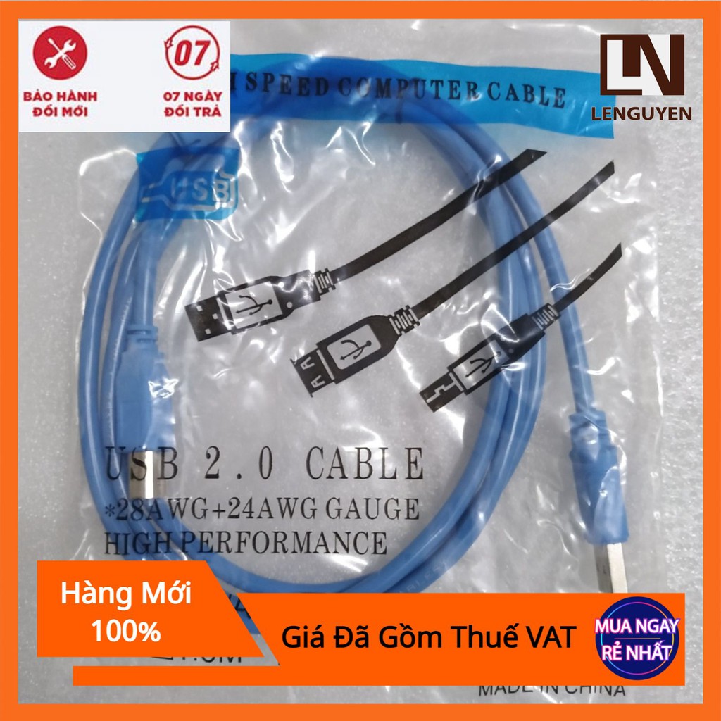 Dây cáp máy in cổng USB 1.5M 3M Cap Xịn Giá Rẻ