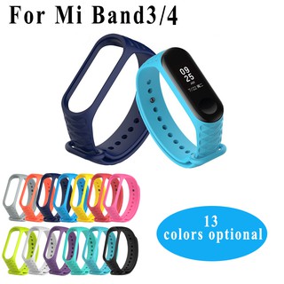 XIAOMI Dây Đeo Thay Thế Chất Liệu Silicon Màu Trơn Cho Mi Band 4 3