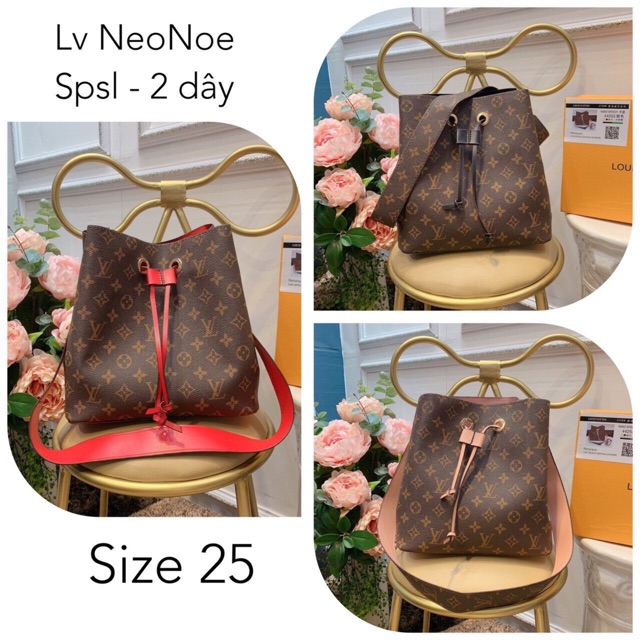 Túi Da Dây Rút Size 25 lót da 2 quai đeo kèm ảnh thật tự chụp (k hộp) | BigBuy360 - bigbuy360.vn