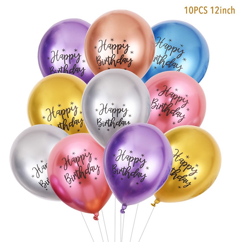 Set 10 Bong Bóng Cao Su Latex Hình Động Vật 12 Inch Trang Trí Tiệc Sinh Nhật Cho Bé