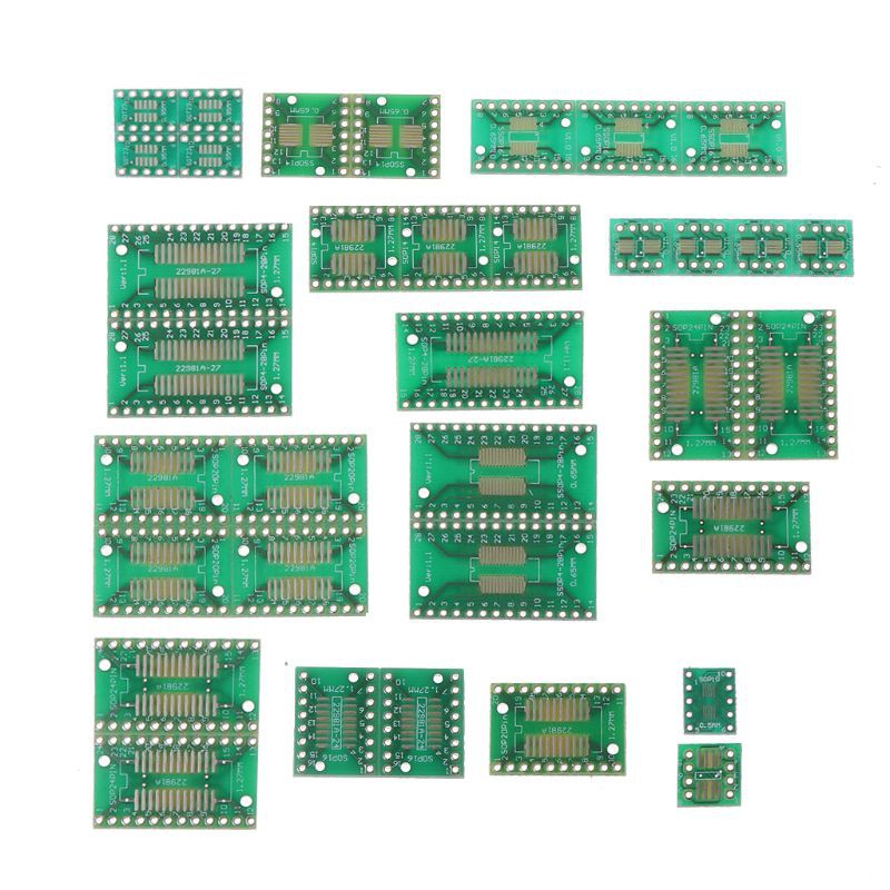 Bộ 35 Bảng Mạch Pcb 7value5 Smd Sang Dip Sop Ssop Tssop Sot23 8 10 14 16 24 28