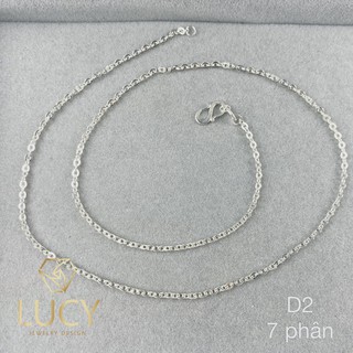 Dây chuyền bạc ta không mặt mắt xích cơ bản 7 phân (0,7 chỉ) dài 45cm - D2_45CM