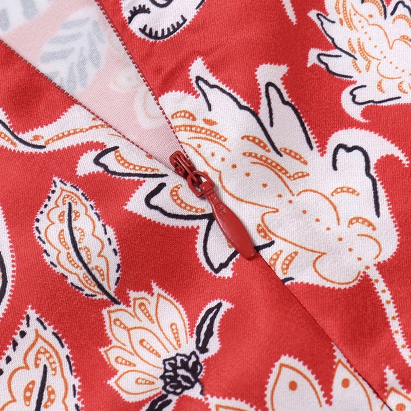 Đầm Midi Hai Dây Cổ Chữ V Lưng Cao Hở Lưng Họa Tiết Hoa Thời Trang Mùa Hè Quyến Rũ Cho Nữ