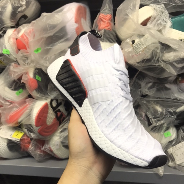 >VIDEO-ẢNH THẬT< GIẦY THỂ THAO Sneaker NMD R2 WHITE BLACK nam nữ