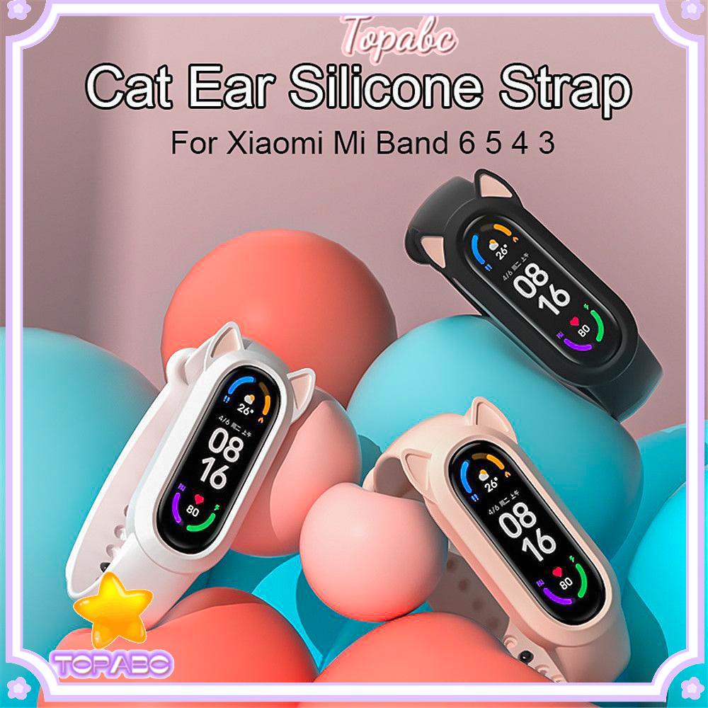 Dây Đeo Đồng Hồ Bằng Silicone Thoáng Khí Hình Tai Mèo Cho Nam & Nữ