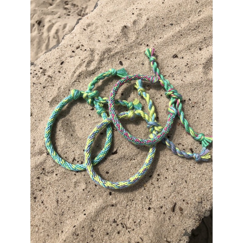 Vòng tay Kumihimo tết chỉ handmade - sợi lớn