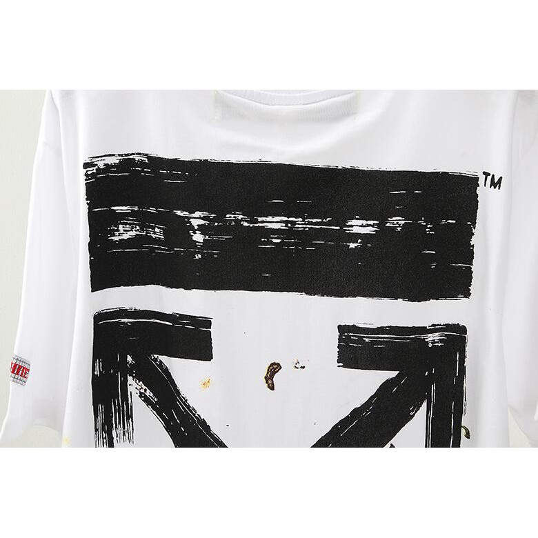 Áo Thun Off-White Tay Ngắn Chất Cotton In Chữ Thời Trang