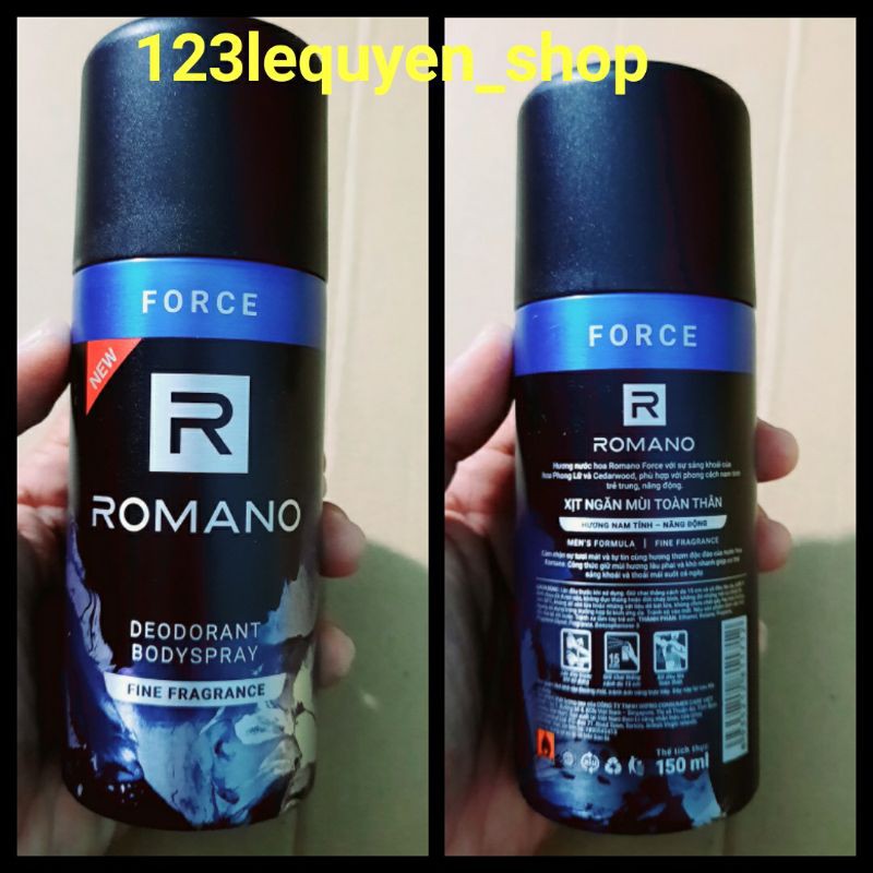 Xịt toàn thân cao cấp Romano Force 150ml