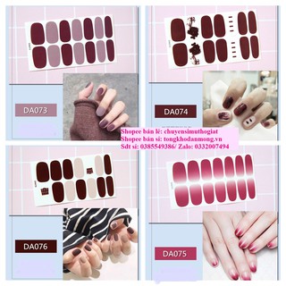 Sỉ DA61-DA80 dán móng tay Bộ 14 nhãn Nail Sticker