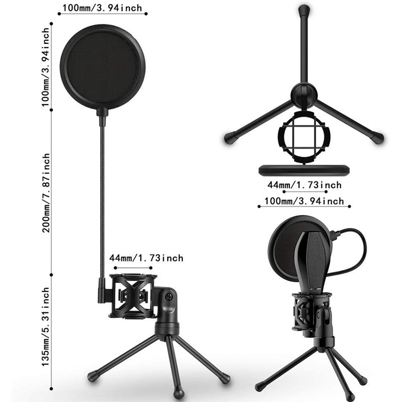 Giá đỡ 3 chân cho micro để ghi âm trò chuyện phát thanh ca hát