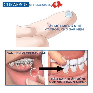 7 thanh sáp chỉnh nha curaprox ortho wax xanh - ảnh sản phẩm 4