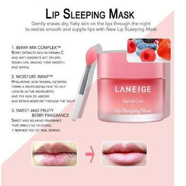 (Hàng Mới Về) Mặt Nạ Ngủ Cho Môi Laneige 3 Kích Cỡ Tiện Dụng Mang Theo Du Lịch | BigBuy360 - bigbuy360.vn