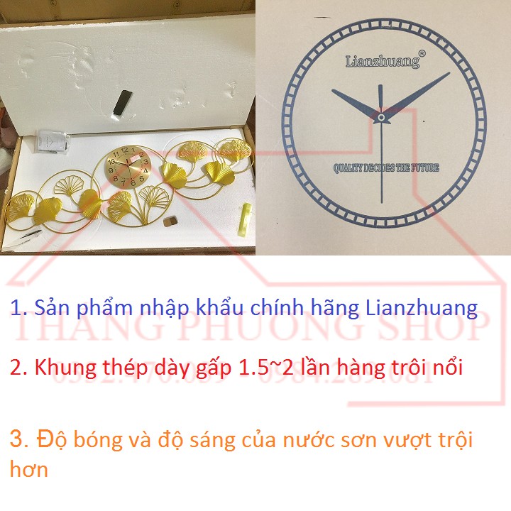 [Mẫu Mới] Đồng Hồ Treo Tường Trang Trí Chim Công Ngày Xuân TP-014 ( Hàng Chính Hãng )