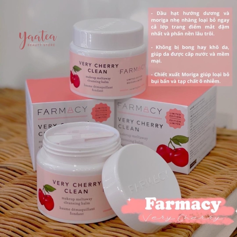 Sáp tẩy trang Farmacy Very Cherry Clean Makeup Meltaway Cleansing Balm 100ml