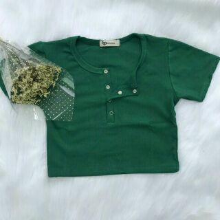 FREESHIP ĐƠN 50K_ Áo Croptop Nút Thật