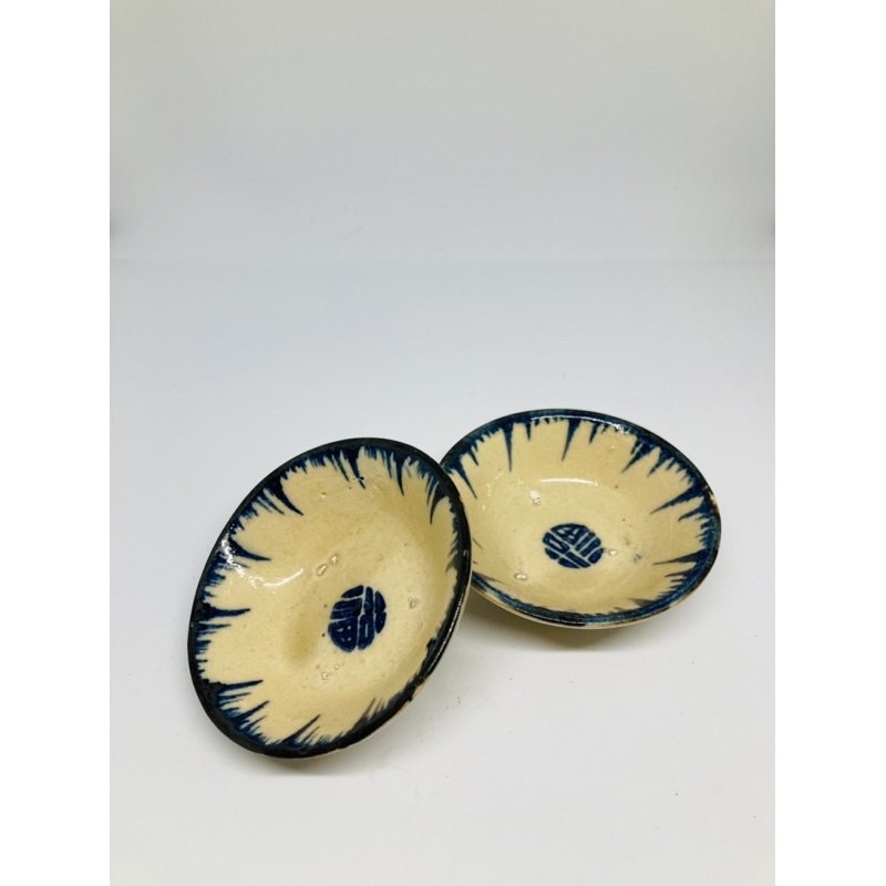 Chén phết xanh Nam Bộ chén bánh bèo chén mắm chén nướng lửa hồng