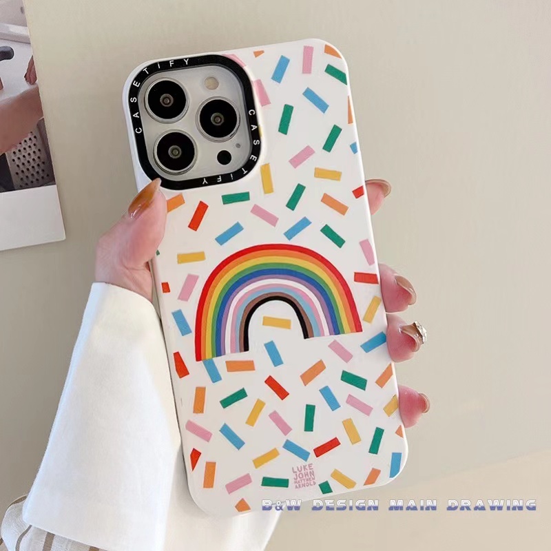 Ốp Điện Thoại Silicon Mềm Chống Sốc Màu Cầu Vồng Cho iPhone 14 13 12 11 Pro MAX XR IX XS MAX 7 8 Plus