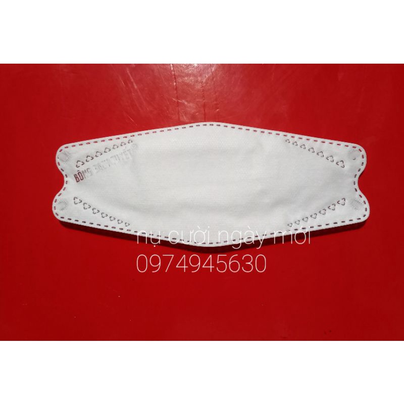 Combo  3 gói khẩu trang KF94 4 lớp Bông Bạch Tuyết màu trắng.