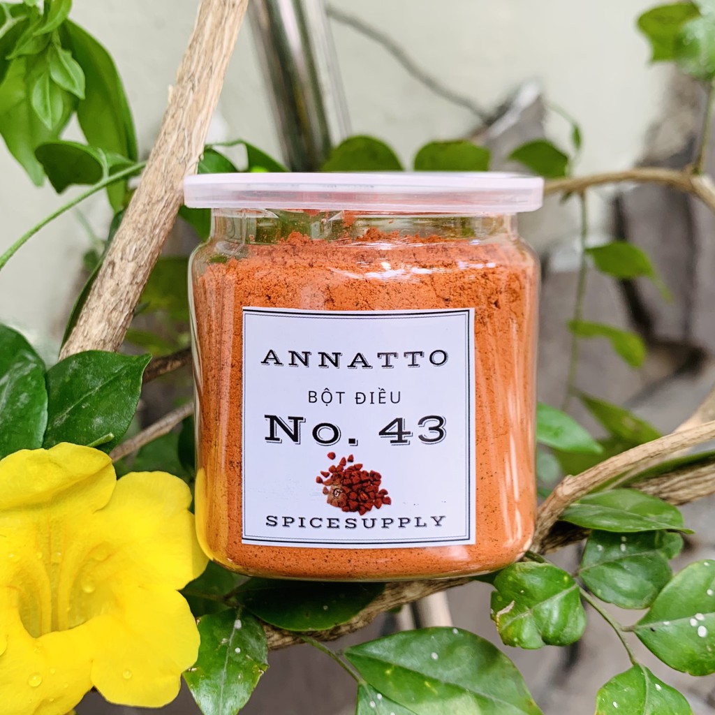 Annatto Powder - Bột Điều SPICESUPPLY Việt Nam nguyên chất màu gạch tôm đỏ 100% tự nhiên Hũ 90g